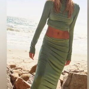 FP We The Free Cierra Set in Dusty Green NWT